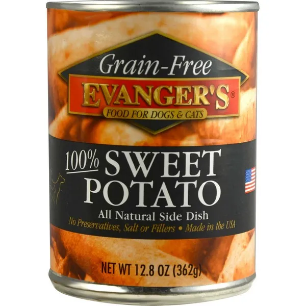 12/12.5oz Evanger's Grain-Free Sweet Potato For Dogs & Cats - Health/First Aid